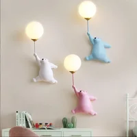 Cartoon Polar Bear LED Sconce Wall Light Creative Indoor Lighting G9 Bulb Led Bedside Atmosphere Lamp Kid Children Bedroom Decor 1