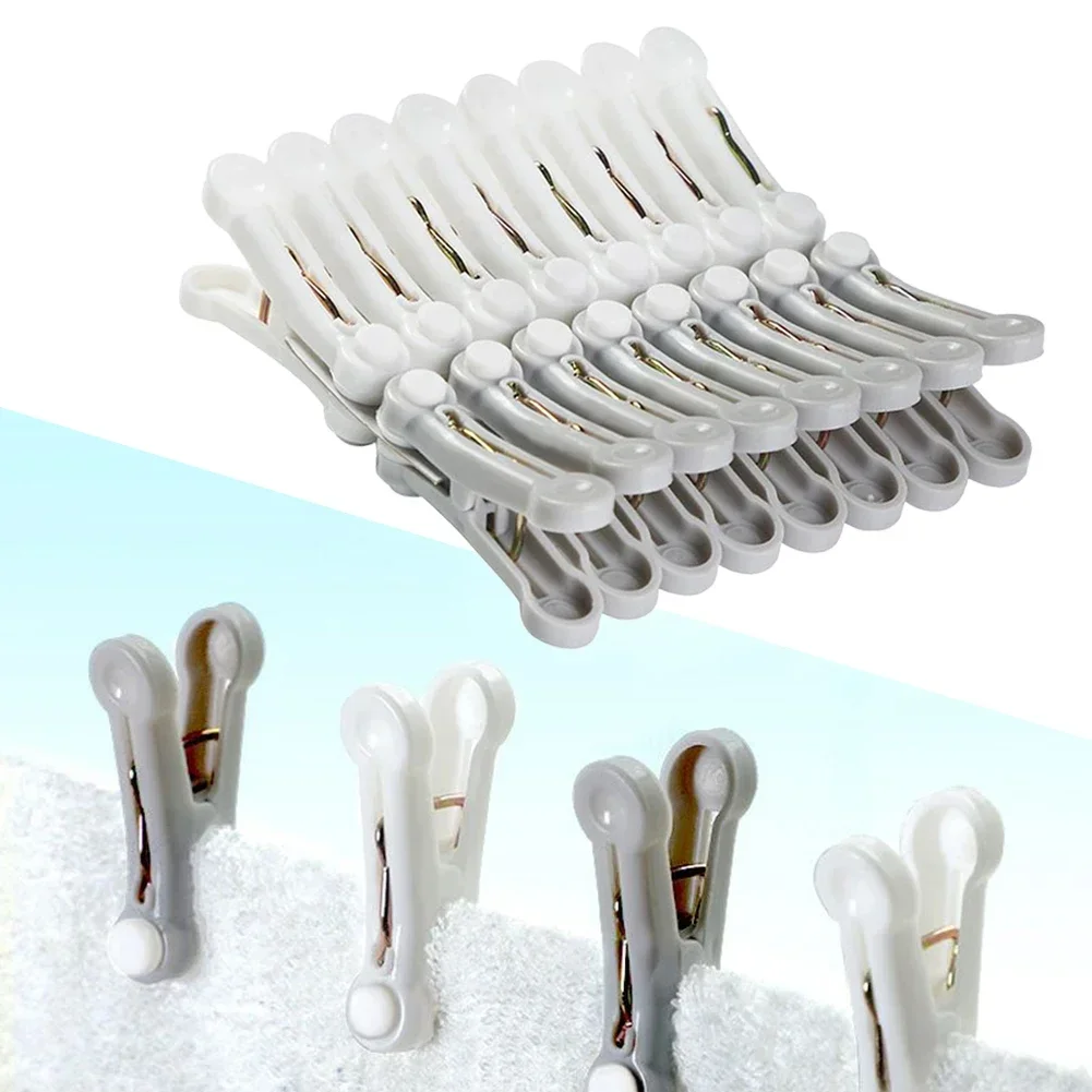 Clips Drying Clip Non-marking Windproof Fixed Soft Rubber Clothes Pin For Hanging Drying Clothes Bags Fold Tools 16pc