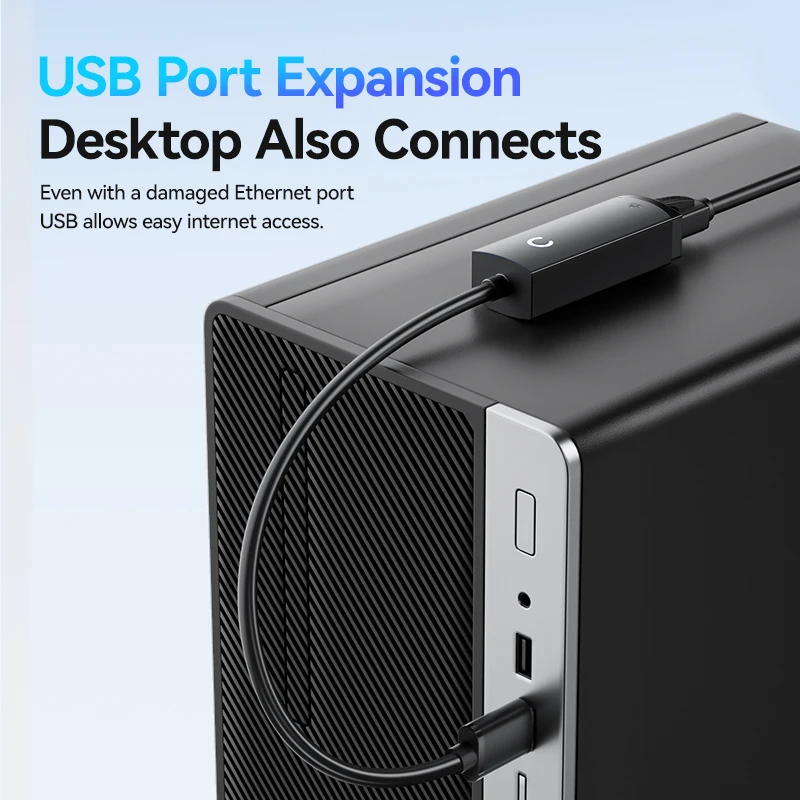 High-Speed USB-C to Gigabit Ethernet Adapter – RJ45 to USB 3.0/Thunderbolt 3