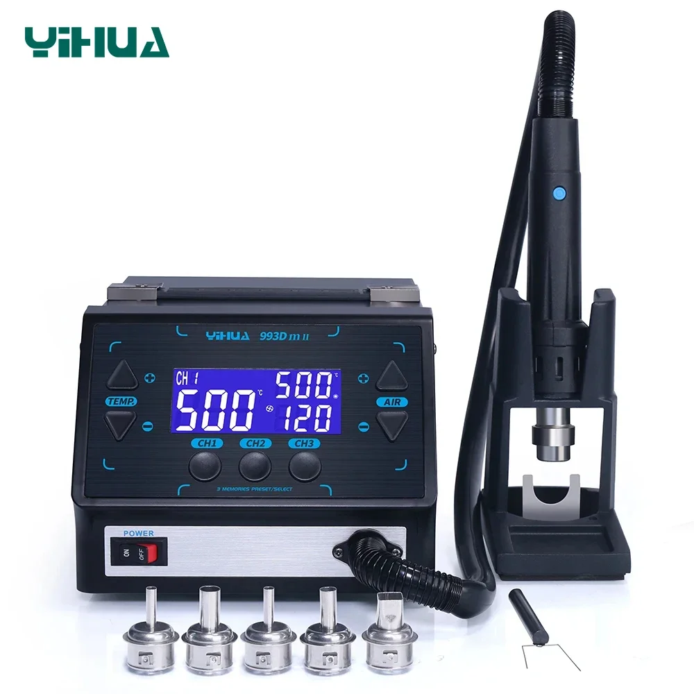YIHUA 993DM-II 1000W Fast Desoldering Hot Air Gun Soldering Station Intelligent BGA Rework Station for PCB Chip Repair 993DM-IV hot air gun,soldering station,desoldering station