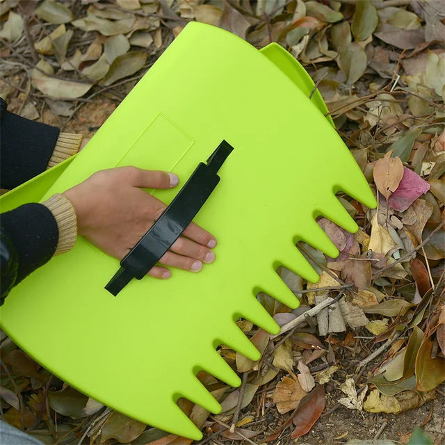 Outdoor leaf catcher, garden rake, leaf collection tool (2pcs)