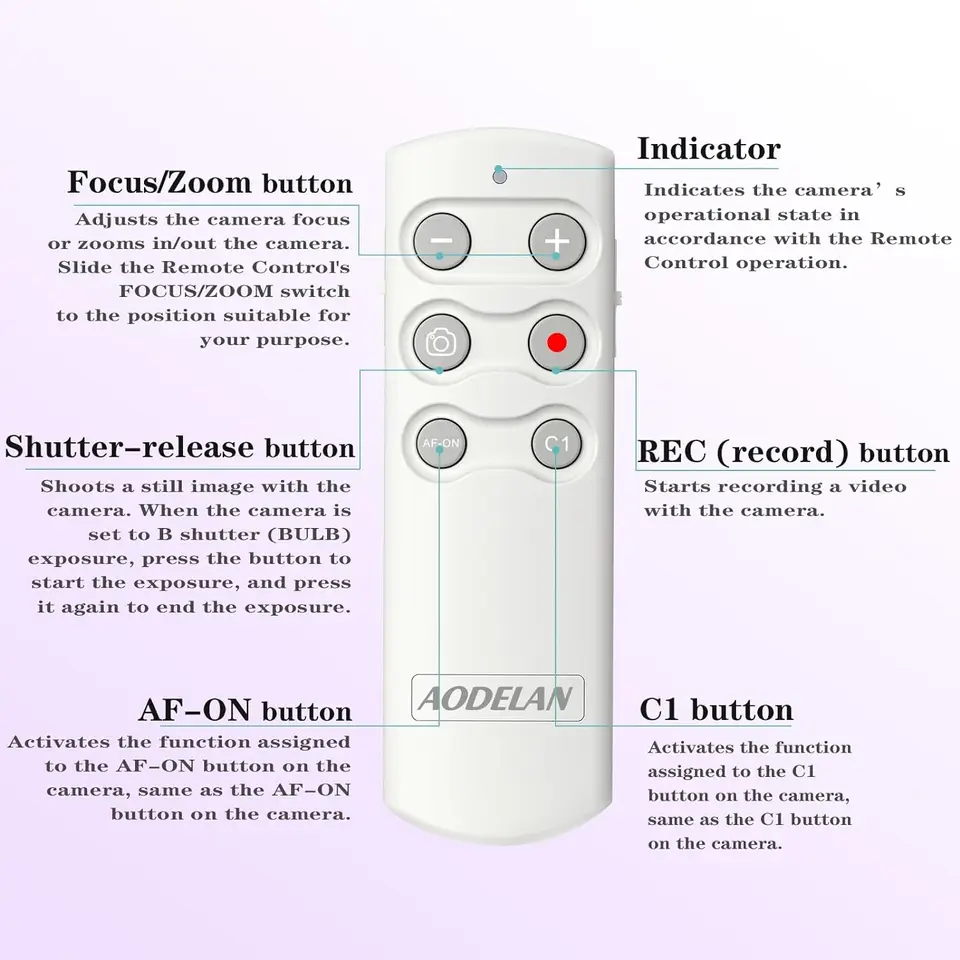 Telecomando Wireless JJC Per Sony ZV-E1, FX30, A7C E Altre - Controllo A Distanza Senza Fili - Foto 11
