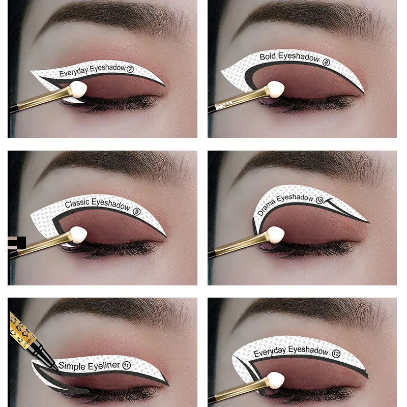 Makeup Tools 2Pcs/Pack Multi-Functional Eye Makeup Template Eye Shadow Eyeliner Stencil Makeup Tools