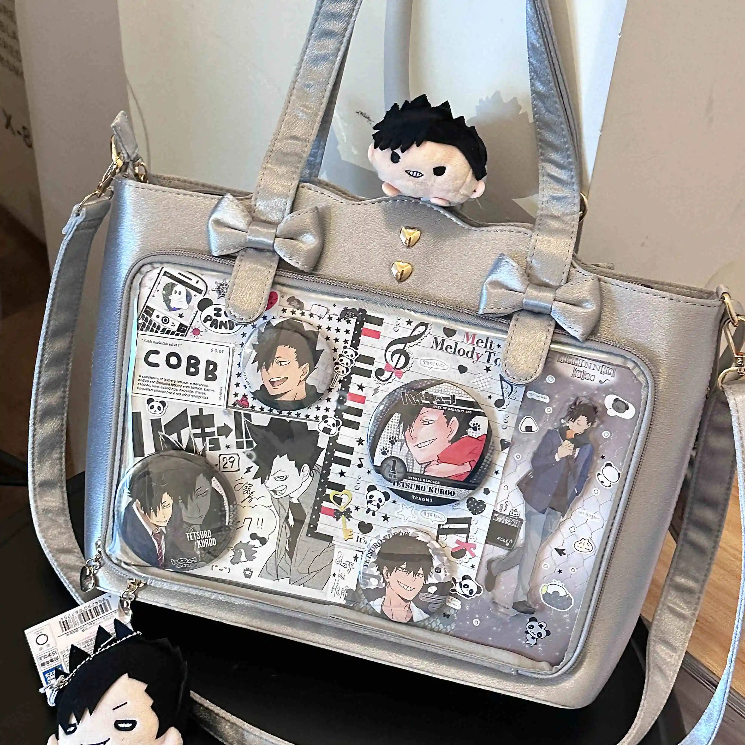 ZOOMIMI Itabag - Borsa a tracolla da donna in stile giapponese, alla moda, in pelle PU, borsa messenger per studenti, borsa da scuola, borsa trasparente ZOOMIMI Itabag - Borsa a tracolla da donna in stile giapponese, alla moda, in pelle PU, borsa messenger per studenti, borsa da scuola, borsa trasparente
