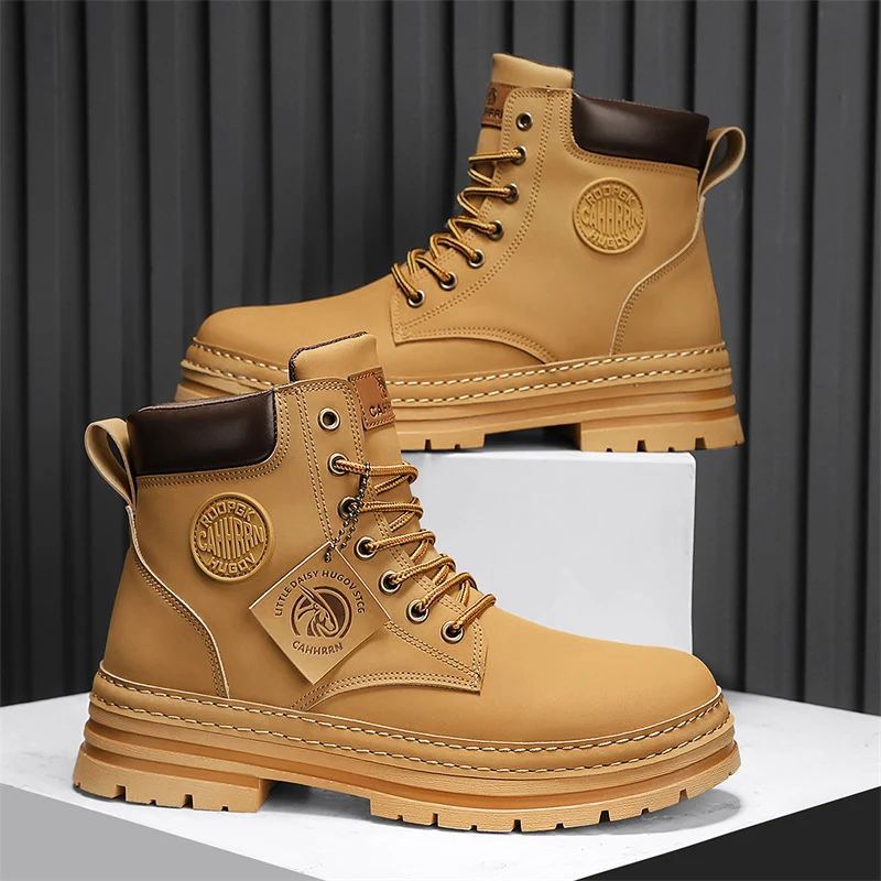 Mens Boots Casual Winter Shoes Platform Leather Outdoor Designer Luxury Work Safety Ankle Sneakers Chelsea Cowboy Tactical