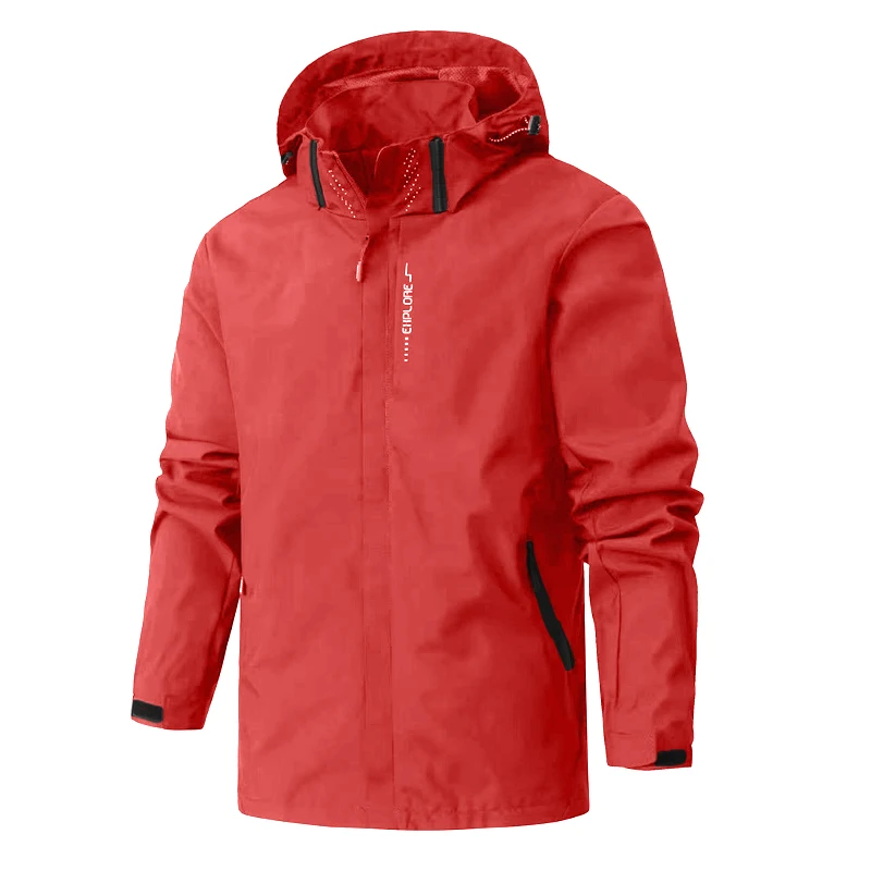 Animal Game Men's Outdoor Waterproof Raincoat Lightweight Hooded Jacket Hiking Windproof Casual Cycling Coat Climbing Streetwear