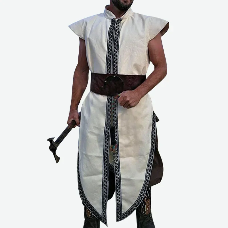Medieval Vest Men Medieval Sleeveless Surcoat Renaissance Tabard For Men Halloween Vintage Pirate Vest Costume Role Playing Waistcoat Medieval Princess Costume