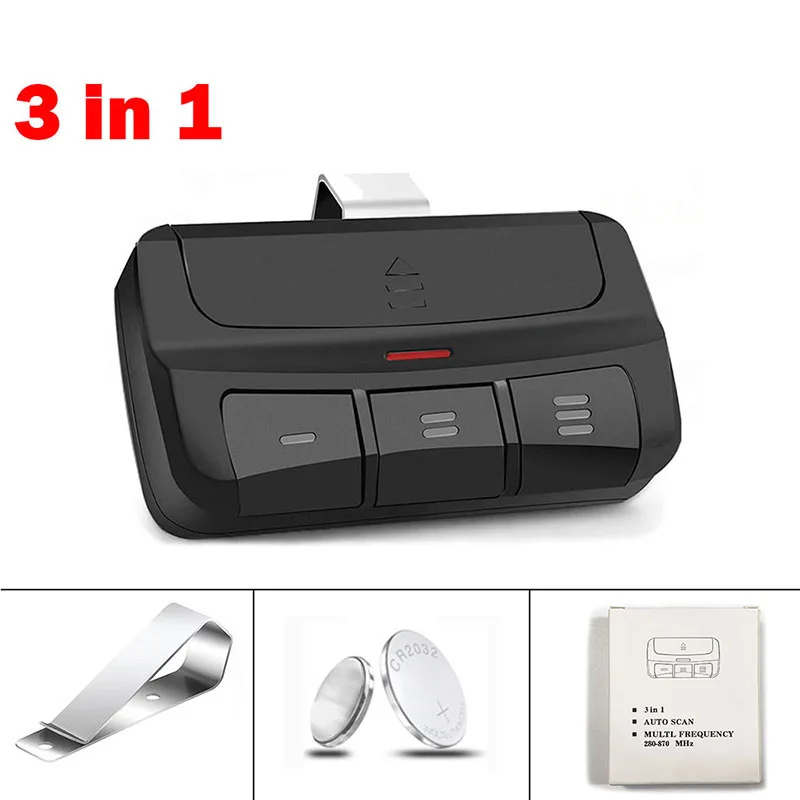 Garage Door Opener Multi-Frequency Remote Duplicator Code Grabber Clone Multi-brand Electric Gate Barrier Keychain 280MHz-868MHz