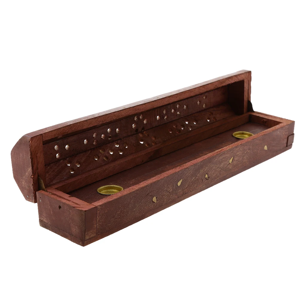 Wooden Incense Holder Insence Insense Burner Ash Catcher Traditional Hollow Out Incense Stick & Cone Ash Holder Storage Wooden Incense Holder Insence Insense Burner Ash Catcher Traditional Hollow Out Incense Stick & Cone Ash Holder Storage