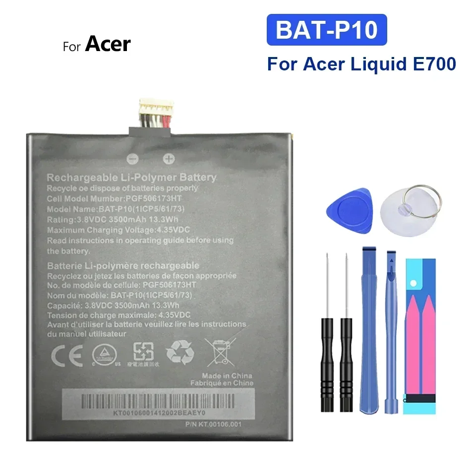 Bat-P10 Batteria Del Telefono Cellulare 3500Mah Per Acer Liquid E700,Liquid E700 Triple ,E39 Batteria Sostitutiva + Strumenti