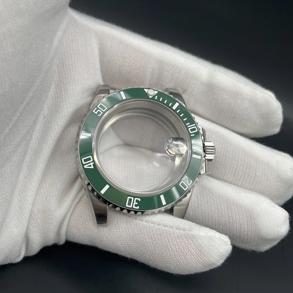 40mm Submariner Watch Case Stainless Steel Sapphire Crystal with