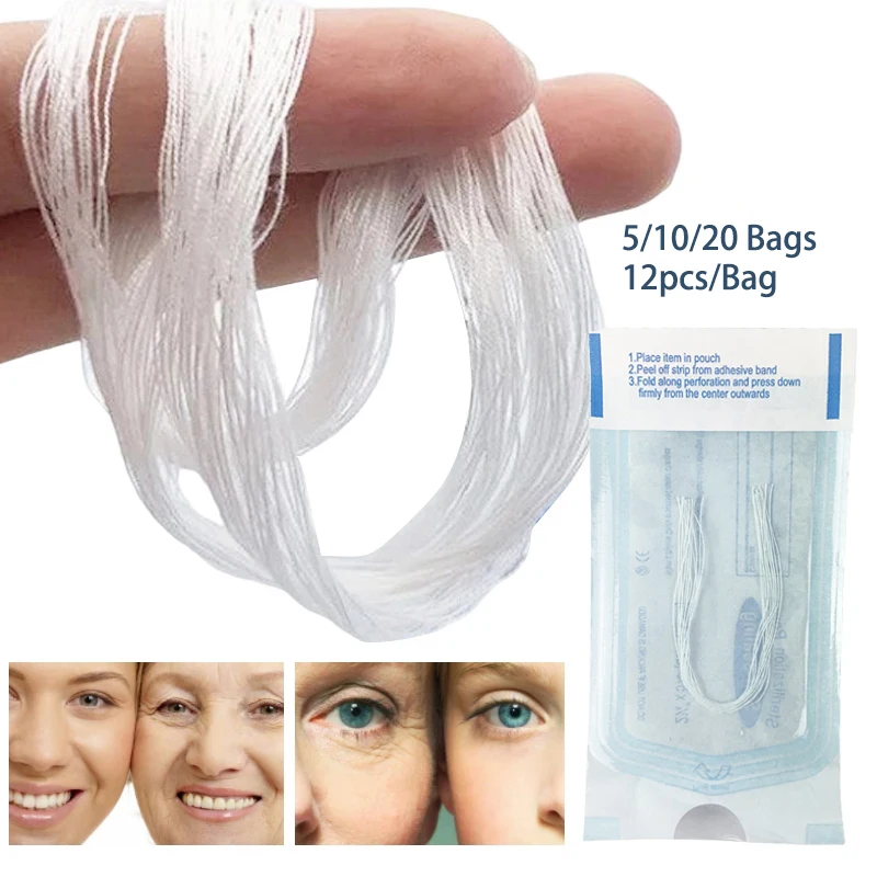 60/120pcs Absorbable No Needle Protein Thread Gold Protein Line Anti-wrinkle Face Lift Filler Beauty Skin Collage Protein Serum