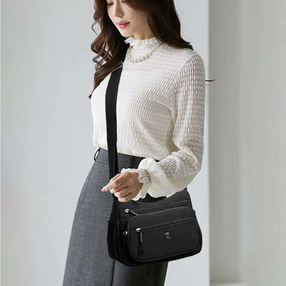 Shoulder Bag Middle-aged Women's Bags Fashion Shoulder Bags Versatile Nylon Crossbody Bag Large-capacity Mother's Bag for Daily Travel