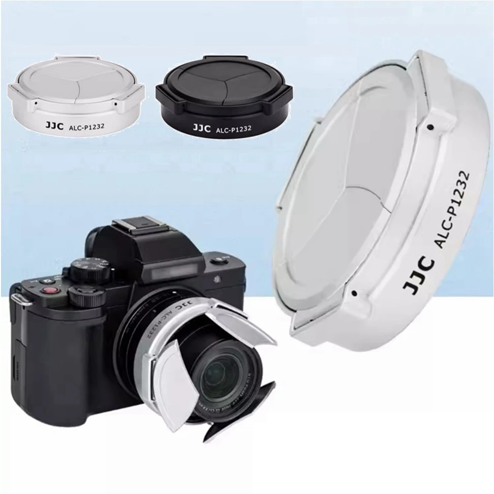 12-32mm Automatic Camera Lens Cover Cap Silver Black