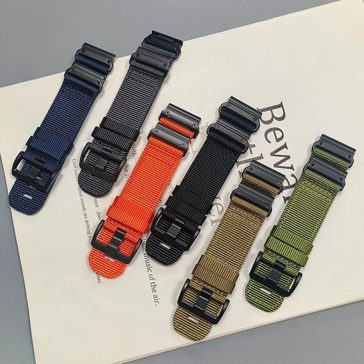 Braided Nylon QuickFit Watchband, 22mm/26mm