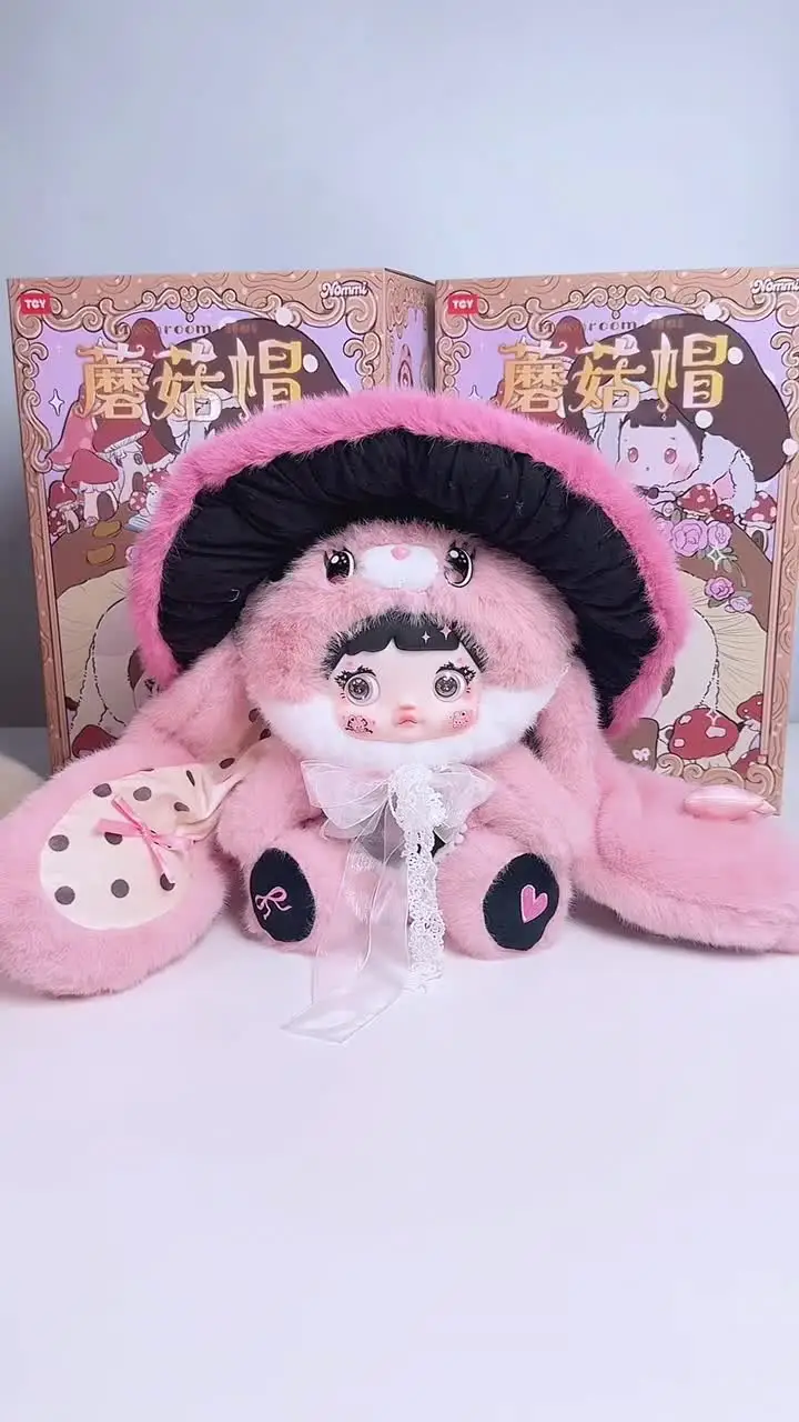 Nommi 400% Mushroom Hat Series Plush Blind Box Hi Toy V2 Bunny Big Size Mystery Kawaii Doll Surprise Bag Фигурка