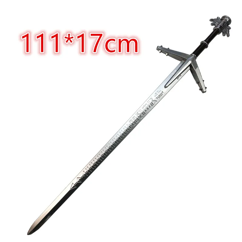 1:1  Wild Hunt Sword Aerondight Sword Weapon Cosplay White Wolf Prop Role Play Gift Safety PU Wizard Eredin Alice Jewel Sword 2