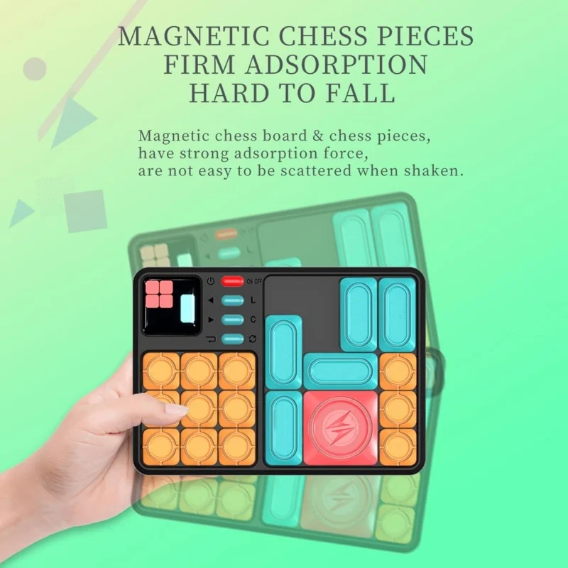 Huarong Road Magnetic Suction Block Sliding Puzzle Progressive Difficulty Board Game