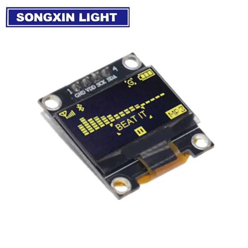 OLED Display Module 0.96 Inch SSD1306 White/Blue/Yellow 128X64 IIC I2C Serial Display Board For Arduino For SAMIROB