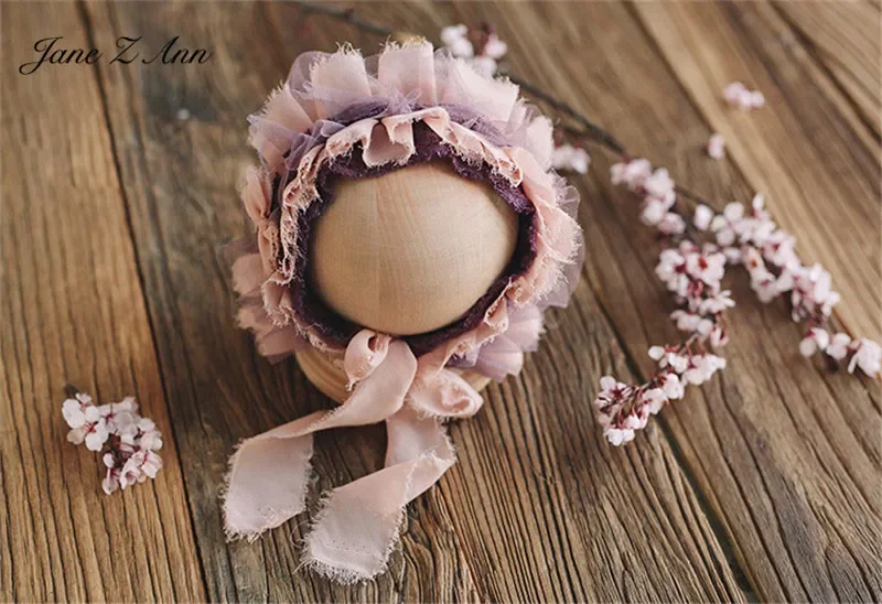 

Jane Z Ann Princess lace hat baby girl hat-wrapped cloth set handmad newborn photography props baby showe gift