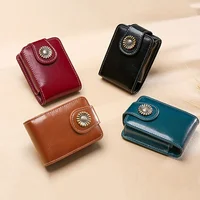 Elegant Mini Cosmetic Case with Mirror Portable Makeup Pouch with Snap Closure Versatile and Stylish for Daily Use and Travel 2