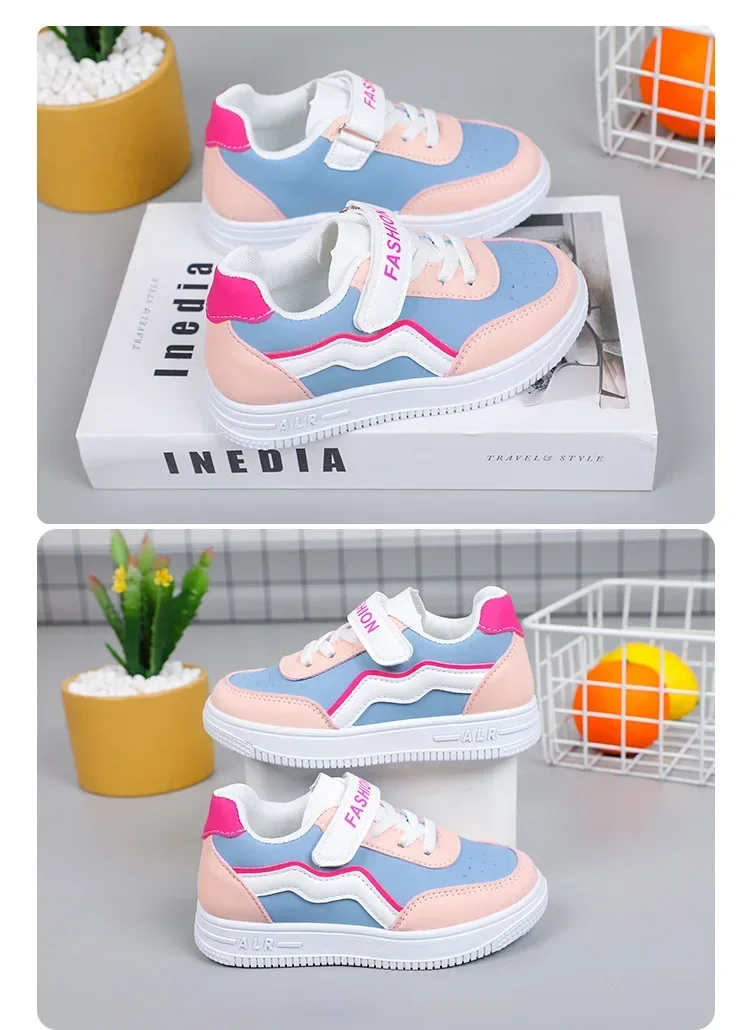 Girls Purple Non-Slip Sneakers - Casual Breathable Outdoor Running Shoes