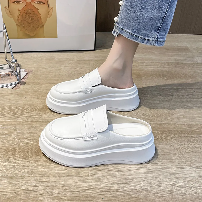 Summer Women's Slippers, Baotou Slippers, New Sandals, Versatile Flat Shoes, Fashion Muller Shoes, Thick Soles Slippers Women
