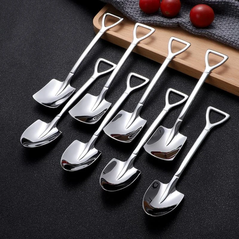 Stainless Steel Ice Cream Shovel Spoons Teaspoons