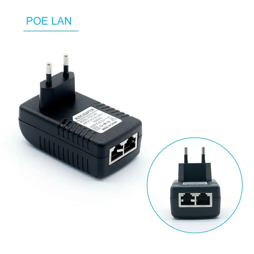 POE Injector 12V 15V 24V 48V EU US Plug For CCTV IP Camera Power Supply Ethernet Adapter Phone AP 6