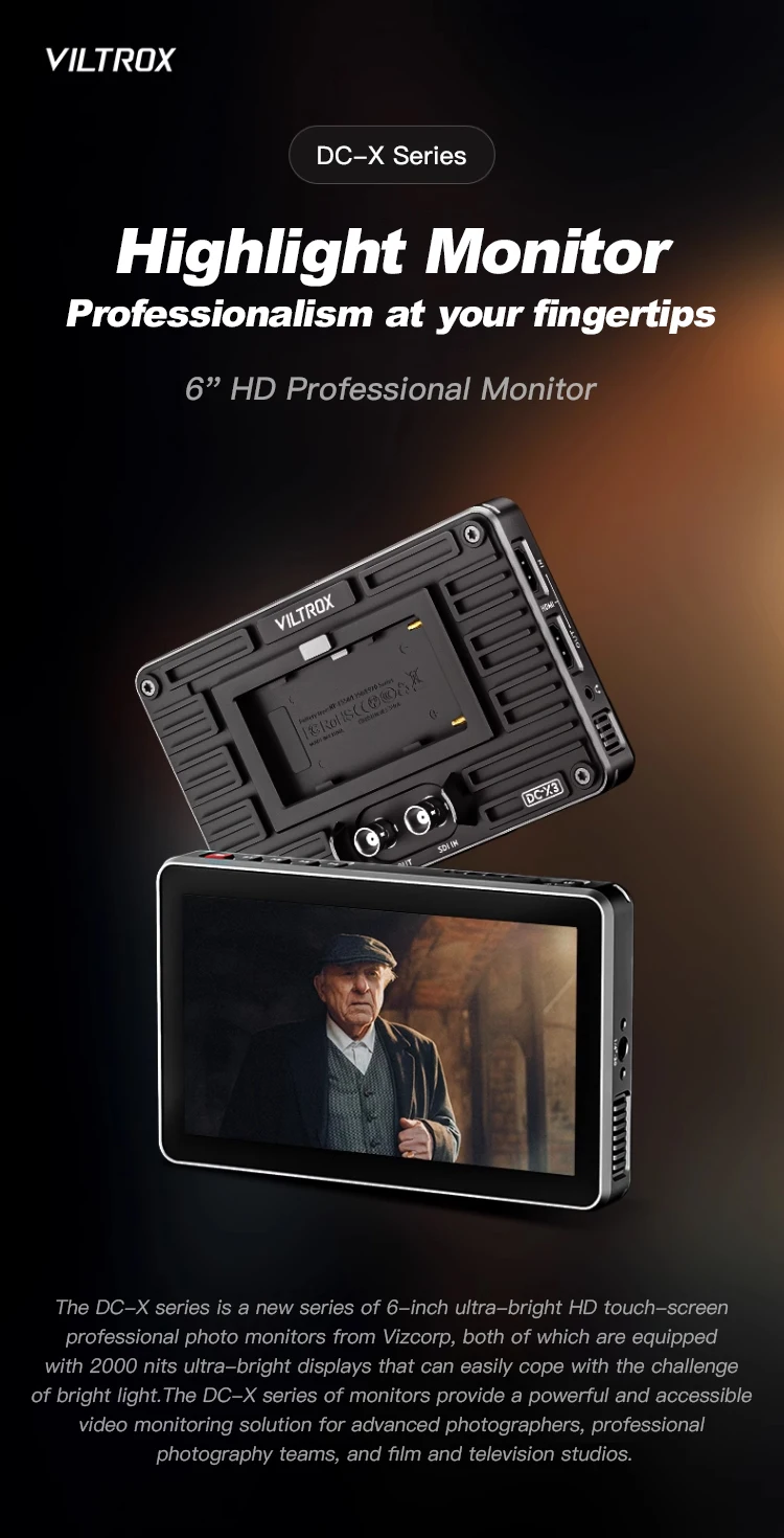 Viltrox DC-X3 DC-X2 Portable Monitor 6 Inch 2000 Nits 4K