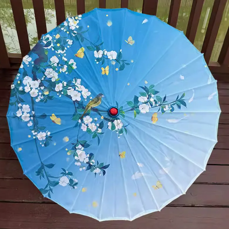 70/82cm Women Parasol Silk Cloth Oil Paper Umbrella Classical Dance Hanfu Chinese Ceiling Decoration Cheongsam Fashion Show 3