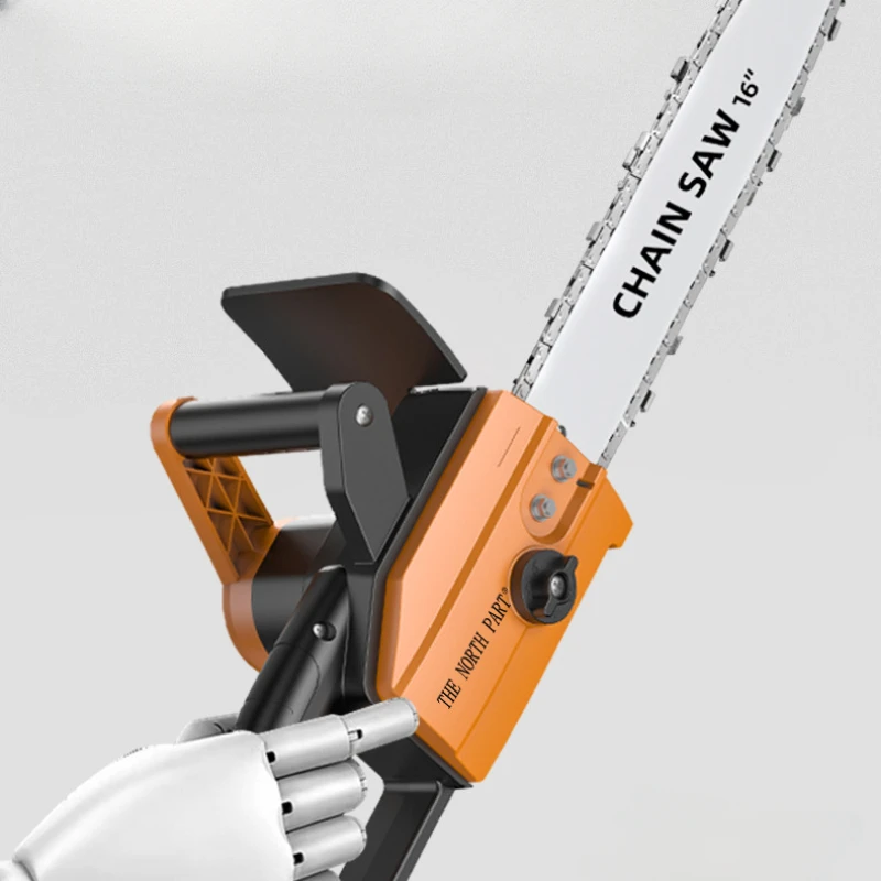 12-inch High-power Lithium Electric Saw Household Outdoor Logging Saw Cordless One-hand Chainsaw Garden Pruning Saw 4
