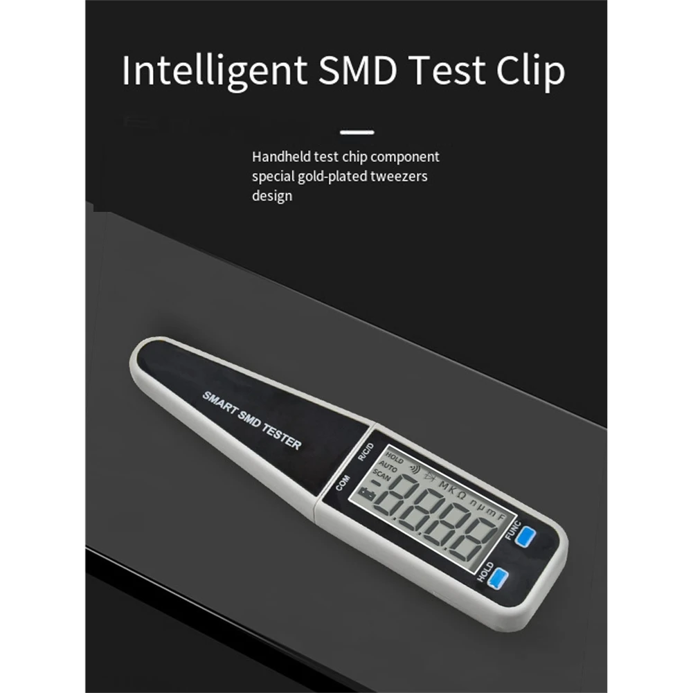 HOTA72T 디지털 스마트 핀셋 SMD 테스터 미터 저항 커패시턴스 인덕턴스 연속성 다이오드 테스트 측정 도구