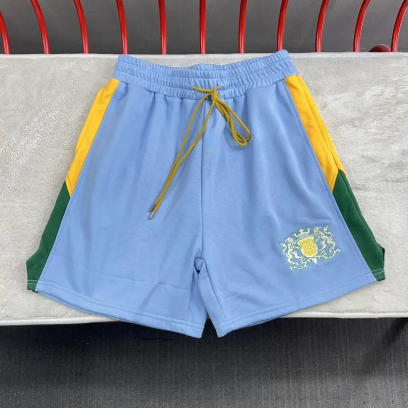 

23SS High Quality Embroidered Letter Shorts Rhude Shorts Men Women EU Size 100% Cotton Rhude Shorts Fashion Summer Techwear