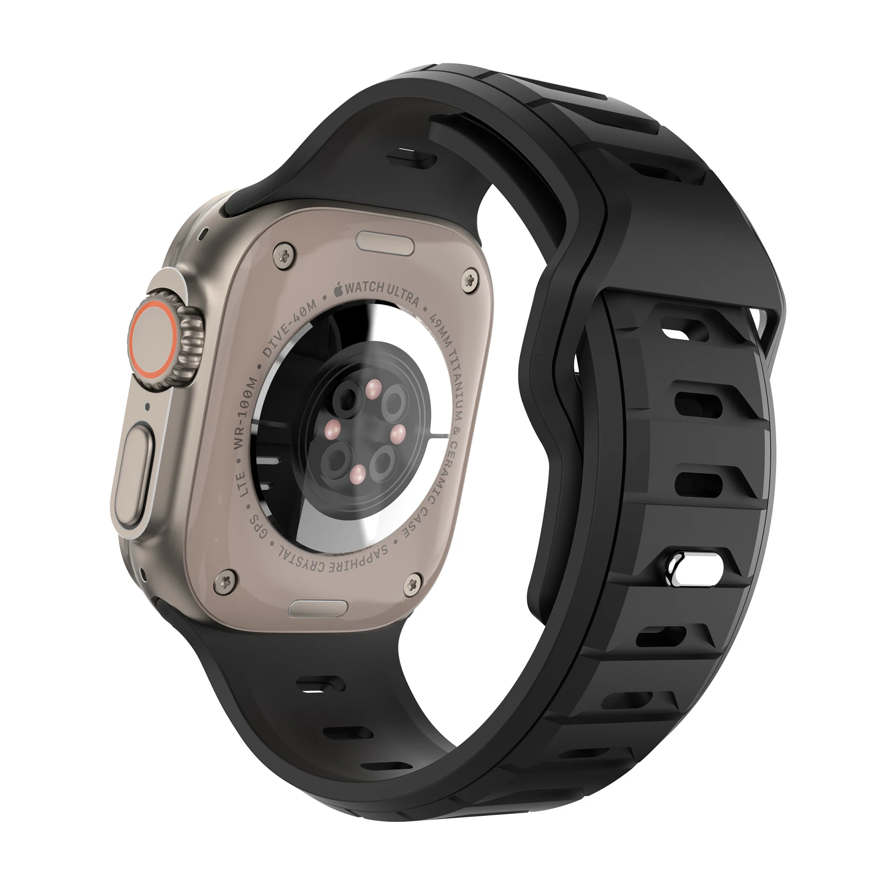 Dual-Color Silicone Loop Strap for Apple Watch - Sport Bracelet