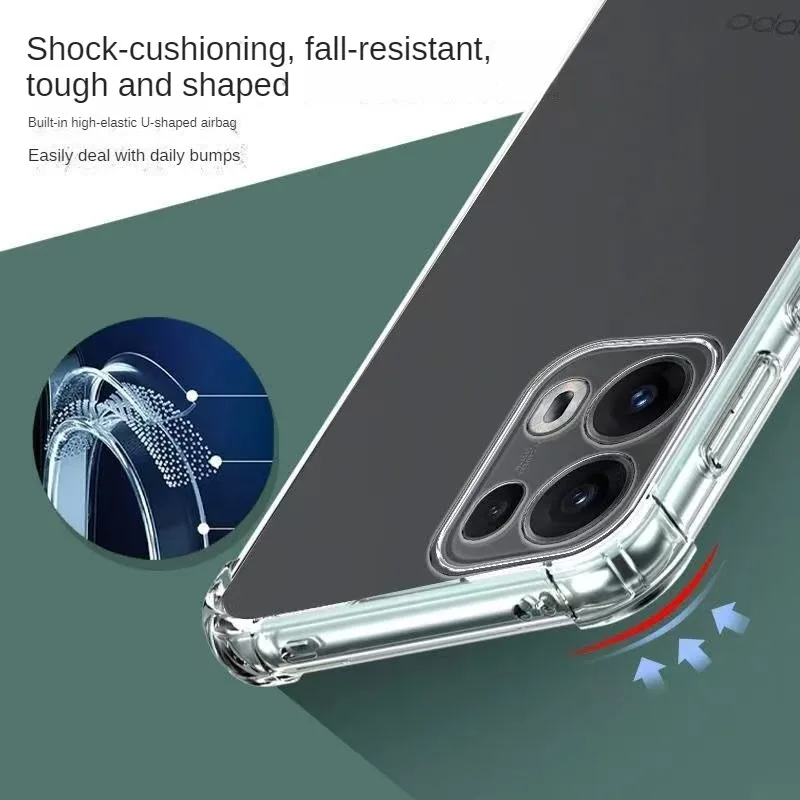 Shockproof Clear Silicone Protective Phone Case - Durable Transparent Back Cover