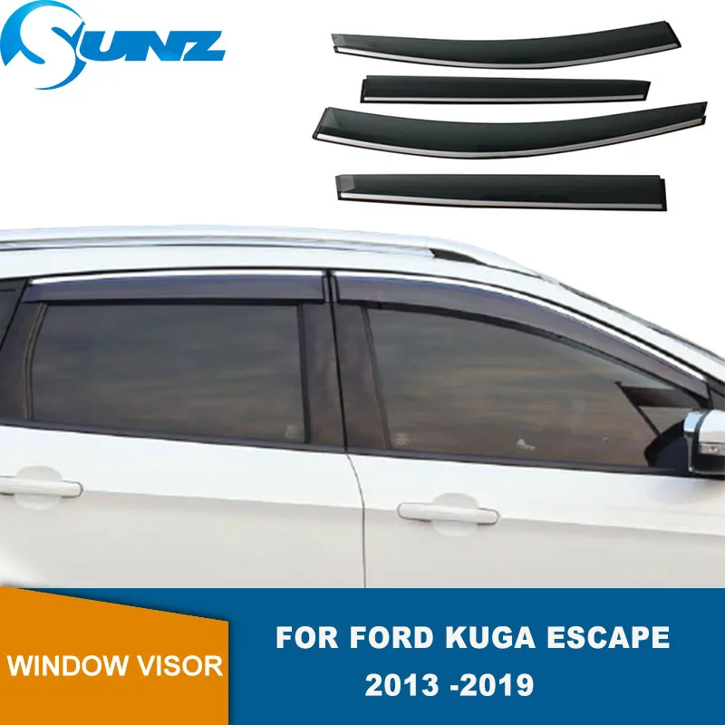 Side Window Deflectors For Ford Kuga Escape 2013 2014 2015 2016 2017 2018 2019 Smoke Car Wind