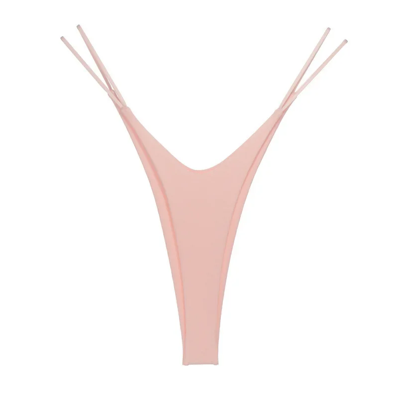 

2024 New Hot Sexy High Cross Thong Cotton Bikini-style Lingerie Ribbons Ladies Double Layer