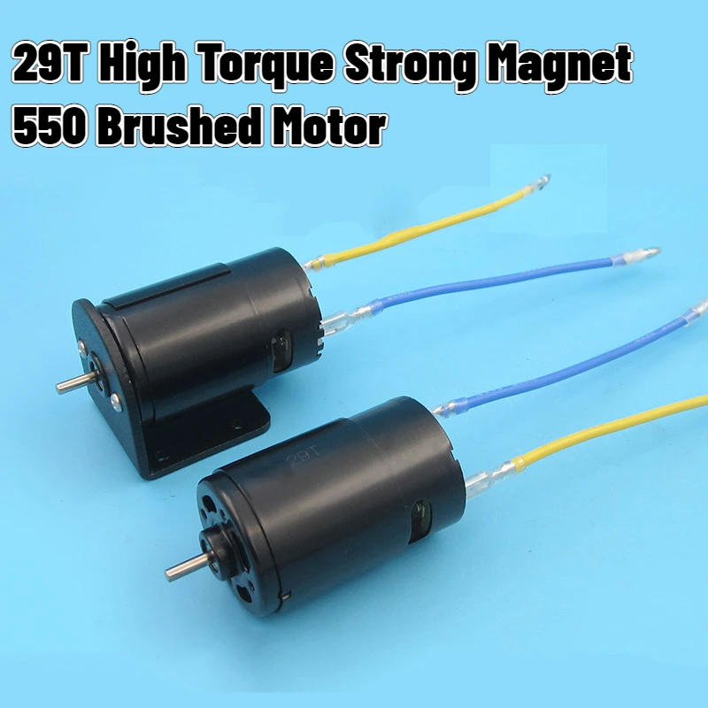 

Black Leather 29T 550 Brushed Motor Car/Ship Model, High Torque Strong Magnet, Powerful With Cooling Fan Water Cooling Ring