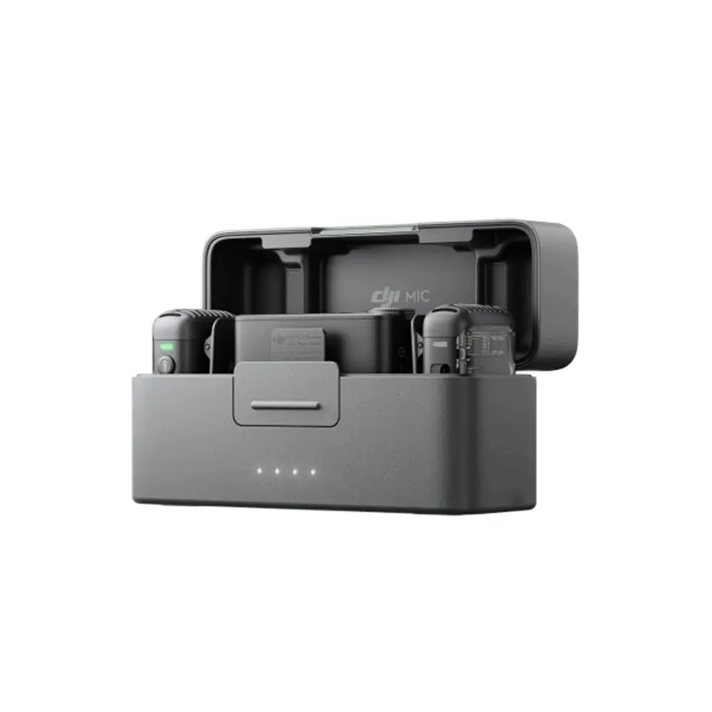 충전 케이스 포함 DJI 마이크 2 무선 마이크, 듀오 및 솔로 마이크 리시버 송신기, 인터뷰 브이로그 라이브 스트리밍용, 250m