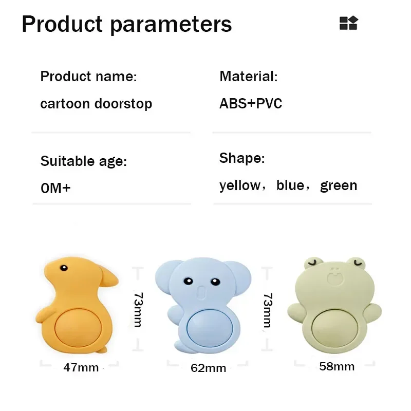 Child Safety Silicone Door Stop Cartoon Shape Home Prevent Doors From Closing Automatically Keep Baby Safe