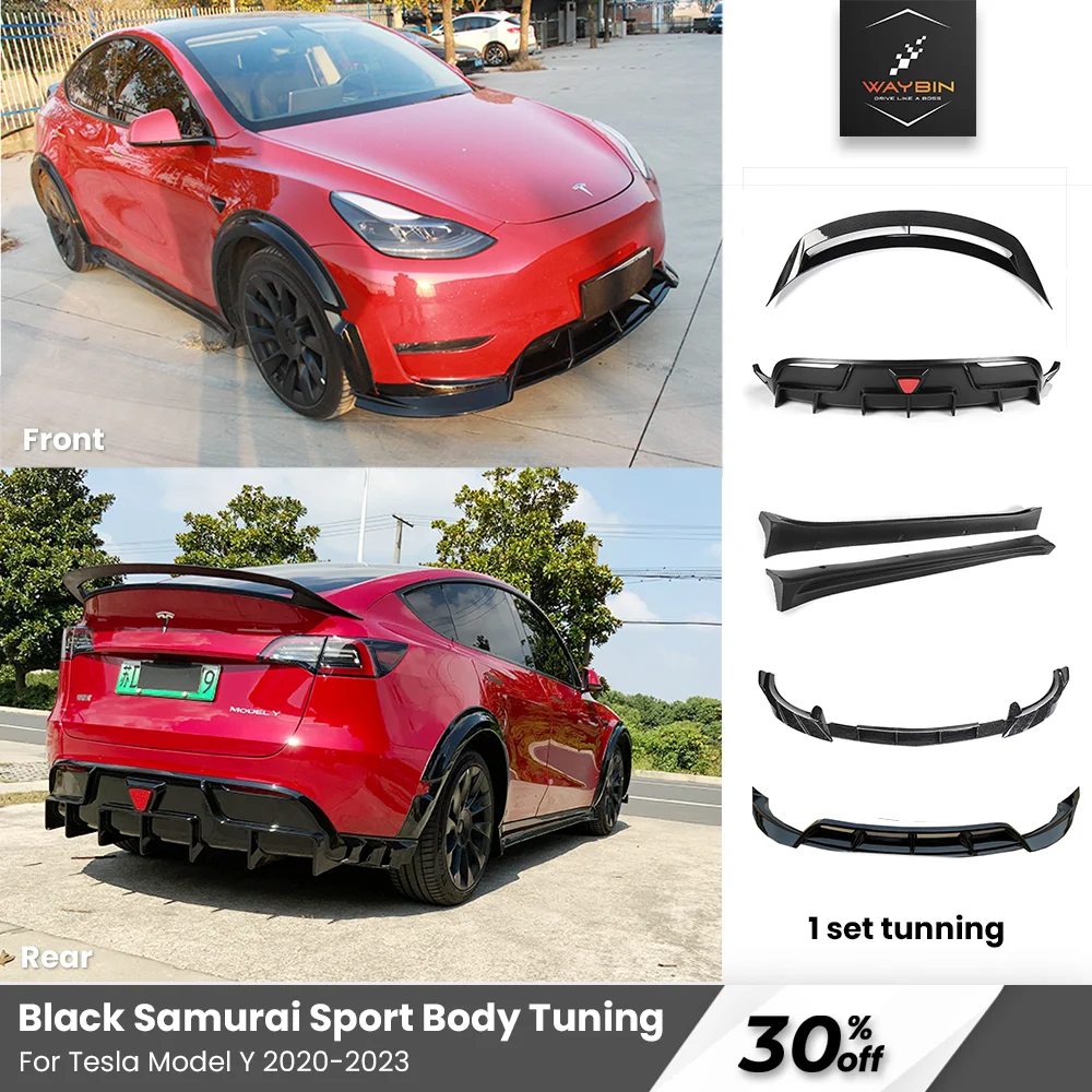 

Modely Rear Diffuser For Tesla Model Y Body Kits Sport Tesla Side Skirt Rear Spoiler Bumper Lip Tesla 2020-2023 Tuning Accessory