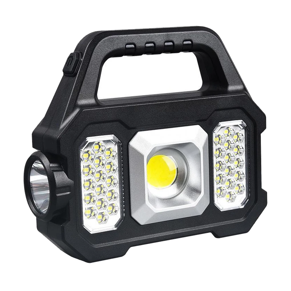 

High Power Led Flashlights Rechargeable Camping Work Light Multi Functional Portable Light Solar Charging 3 Lighting Modes