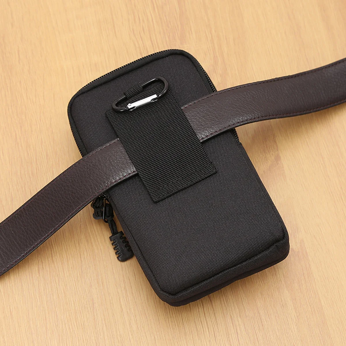 Vertical Waist Bag, Man Belt Pouch Mobile Phone Bags for Men Phone Holster Case Molle Pack, Small Tactical Duty Belt Storage Bag