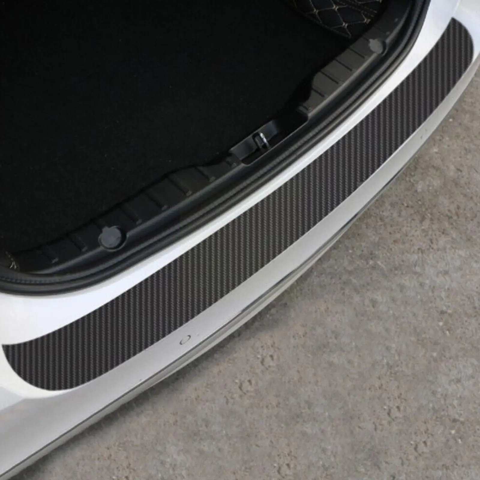 

100cm Car Trunk Door Sill Plate Protector Rear Bumper Car Guard With Rubber Trim Scraper Strip Cover Pad Styling Mouldings I2Q2