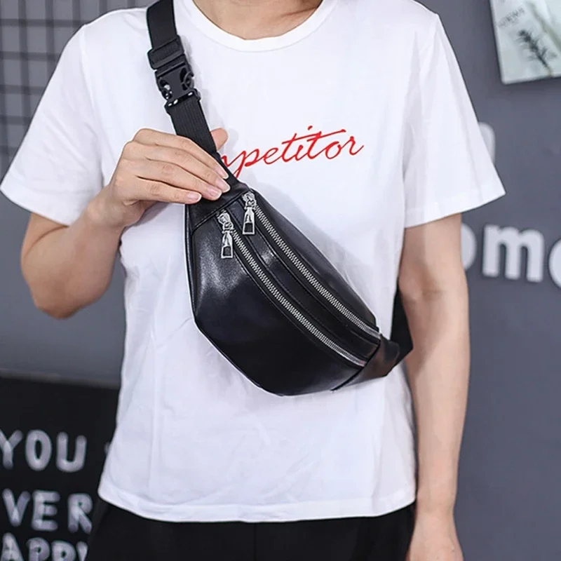 

Pack Belt Packs Pockets For Zipper Pouch Bag With Men Fanny Fashion PU Travel Women Leather Waist Adjustable Wholesale