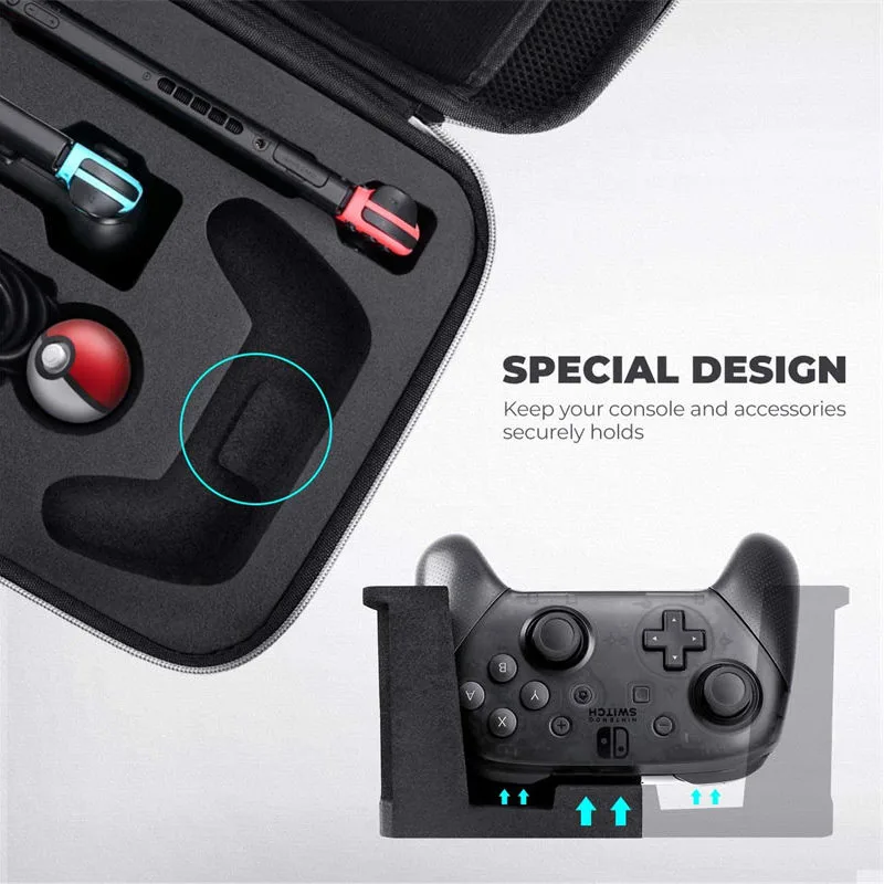Deluxe Carrying Case For Nintendo Switch Mumba Large Capacity Travel Storage Pouch For Switch Console & Accessories 