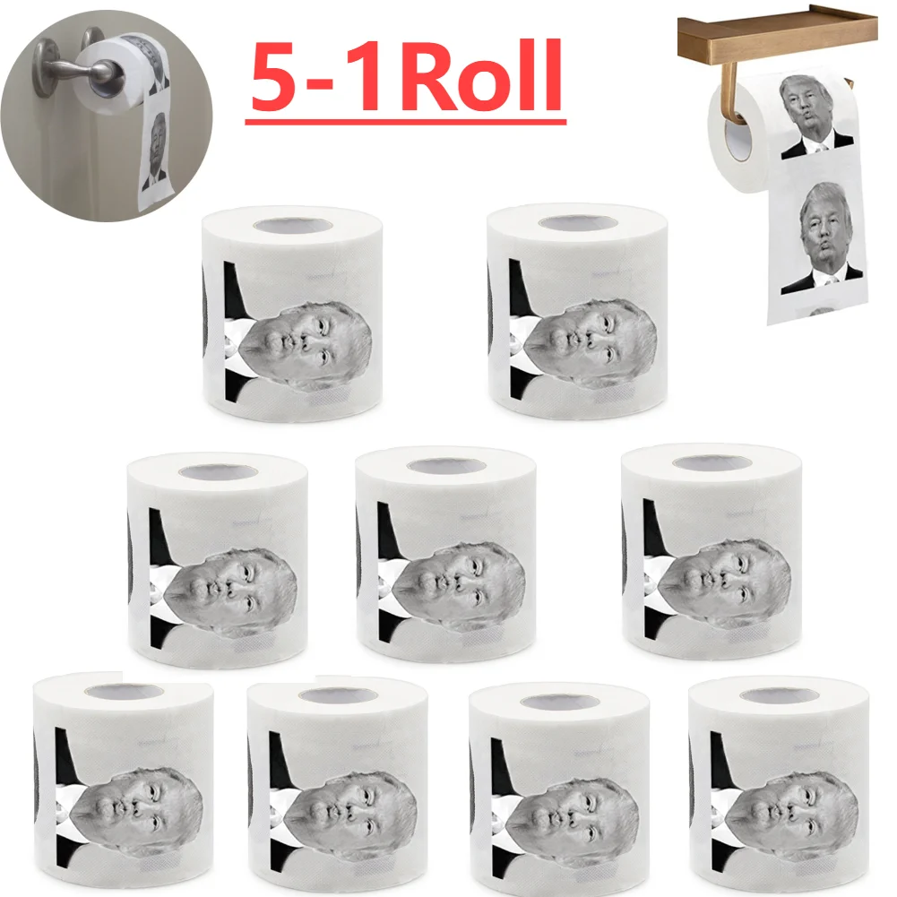 1-5PCS Toiletily Paper Creative Printed Toiletily Paper Non-fading No Scaling Nontoxic Dustless Flexibility Bathroom Accessories