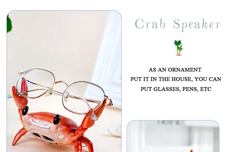 Crab Bluetooth Speaker with Phone Holder