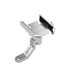 Universal Motorcycle and Bicycle Phone Holder Gps Bracket for Rearview Mirror and Handlebar Mounting (Silver Mirror Mount)